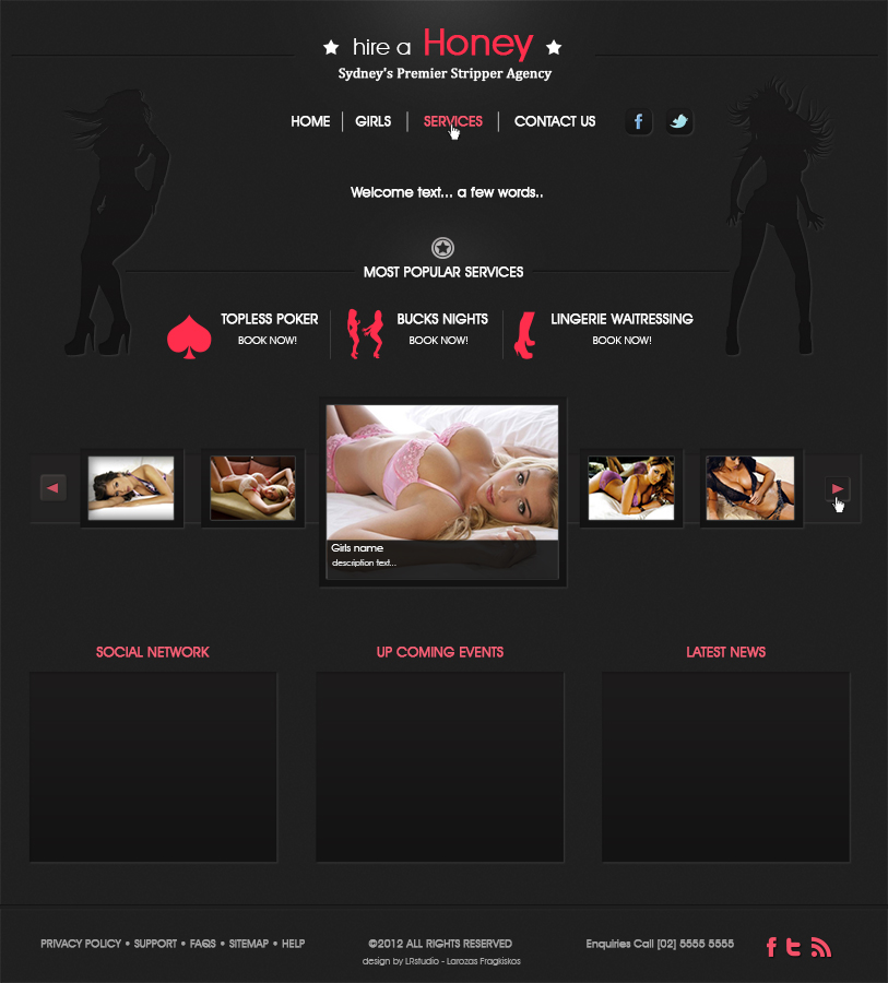 Web Design by F5 for hireahoney | Design #1125278