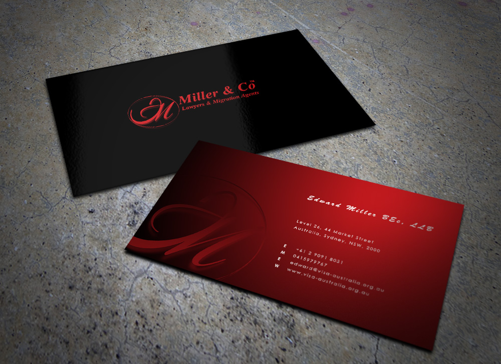 Diseño de Tarjeta de Presentación por Eggo May P para Miller& Co Lawyers & Migration Agents | Diseño #3985135