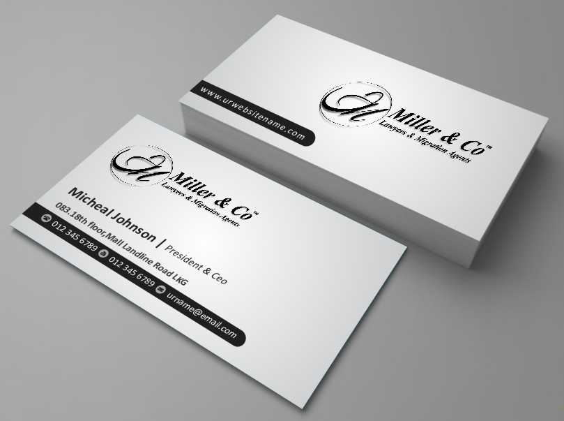 Business Card Design by AwsomeD for Miller& Co Lawyers & Migration Agents | Design #4009016