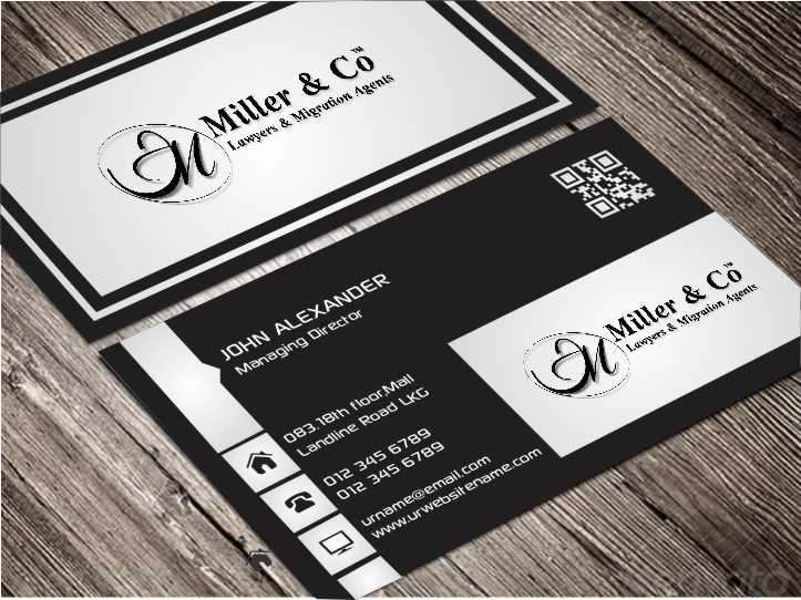 Business Card Design by AwsomeD for Miller& Co Lawyers & Migration Agents | Design #4009019