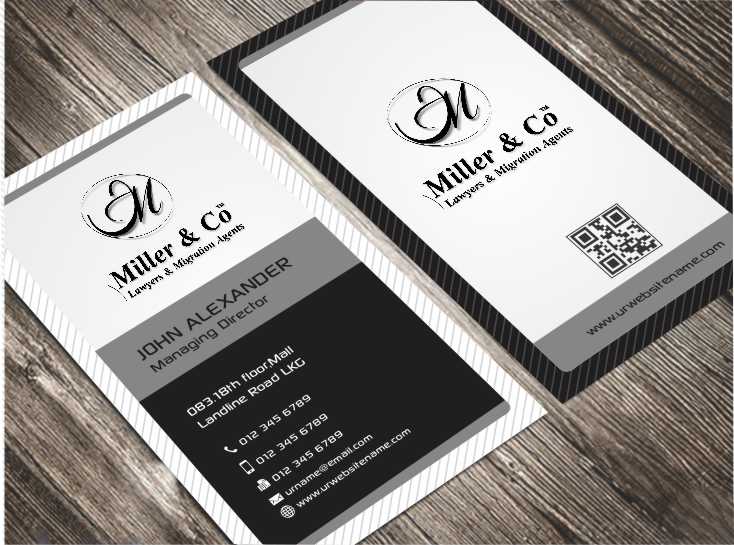 Business Card Design by AwsomeD for Miller& Co Lawyers & Migration Agents | Design #4009023