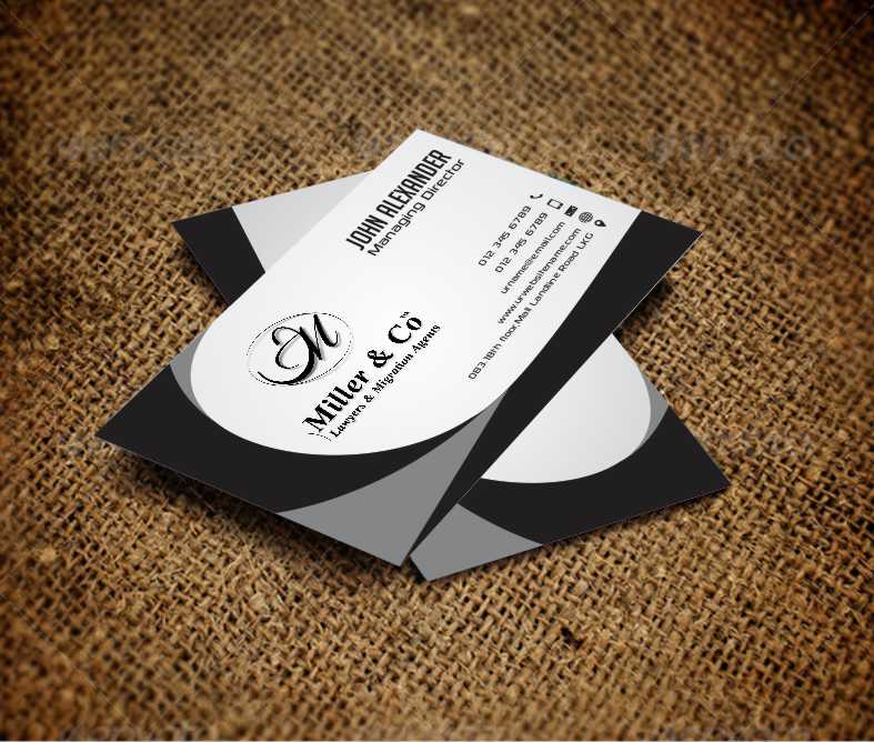 Business Card Design by AwsomeD for Miller& Co Lawyers & Migration Agents | Design #4009027