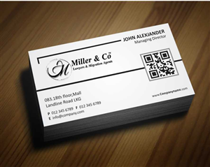 Diseño de Tarjeta de Presentación por AwsomeD para Miller& Co Lawyers & Migration Agents | Diseño: #4009030