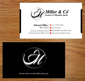 Visitenkarten-Design von Joy16589 für Miller& Co Lawyers & Migration Agents | Design: #3991088
