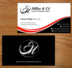 Visitenkarten-Design von Joy16589 für Miller& Co Lawyers & Migration Agents | Design: #3991173