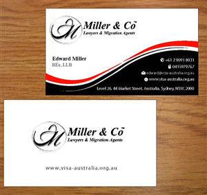 Visitenkarten-Design von Joy16589 für Miller& Co Lawyers & Migration Agents | Design: #3991179