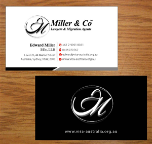 Visitenkarten-Design von Joy16589 für Miller& Co Lawyers & Migration Agents | Design: #3991185