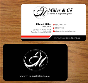 Visitenkarten-Design von Joy16589 für Miller& Co Lawyers & Migration Agents | Design: #3996518