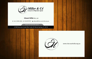 Business Card Design by Honneyjs for Miller& Co Lawyers & Migration Agents | Design: #3996697