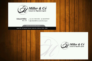 Business Card Design by Honneyjs for Miller& Co Lawyers & Migration Agents | Design: #3996717