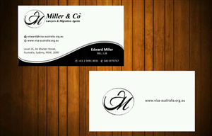 Business Card Design by Honneyjs for Miller& Co Lawyers & Migration Agents | Design: #3996722