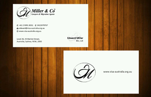 Business Card Design by Honneyjs for Miller& Co Lawyers & Migration Agents | Design: #3996737