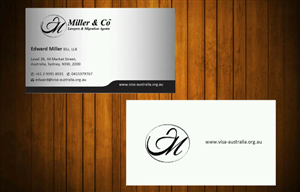 Business Card Design by Honneyjs for Miller& Co Lawyers & Migration Agents | Design: #3996747