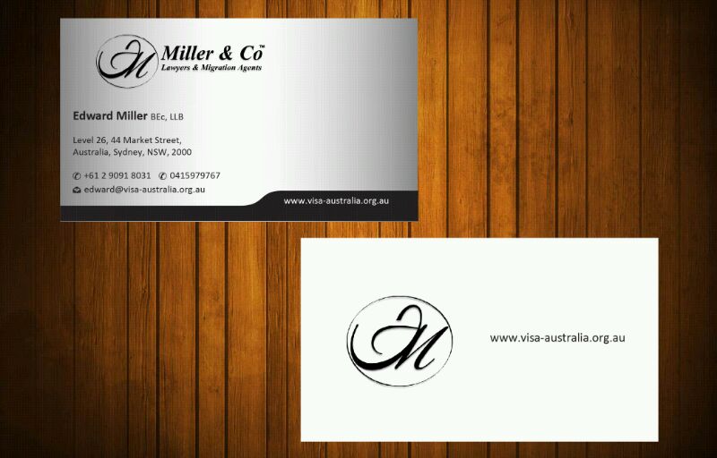 Business Card Design by Honneyjs for Miller& Co Lawyers & Migration Agents | Design #3996748