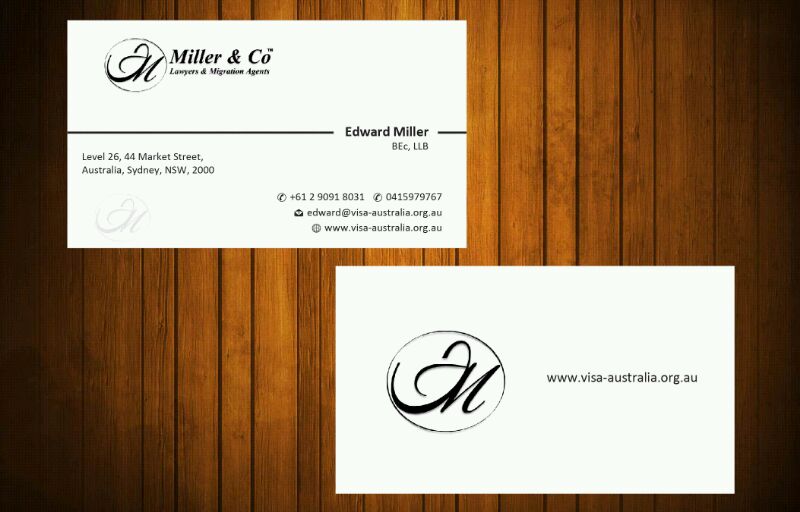 Business Card Design by Honneyjs for Miller& Co Lawyers & Migration Agents | Design #3996754