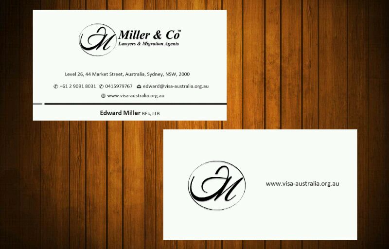 Business Card Design by Honneyjs for Miller& Co Lawyers & Migration Agents | Design #3996757