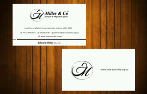 Business Card Design by Honneyjs for Miller& Co Lawyers & Migration Agents | Design: #3996757