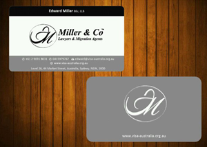 Visitenkarten-Design von Honneyjs für Miller& Co Lawyers & Migration Agents | Design: #3996770