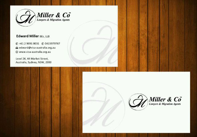 Business Card Design by Honneyjs for Miller& Co Lawyers & Migration Agents | Design #3996793