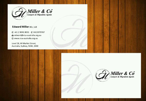 Business Card Design by Honneyjs for Miller& Co Lawyers & Migration Agents | Design: #3996793