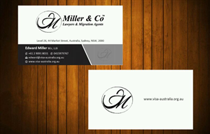 Business Card Design by Honneyjs for Miller& Co Lawyers & Migration Agents | Design: #3996810