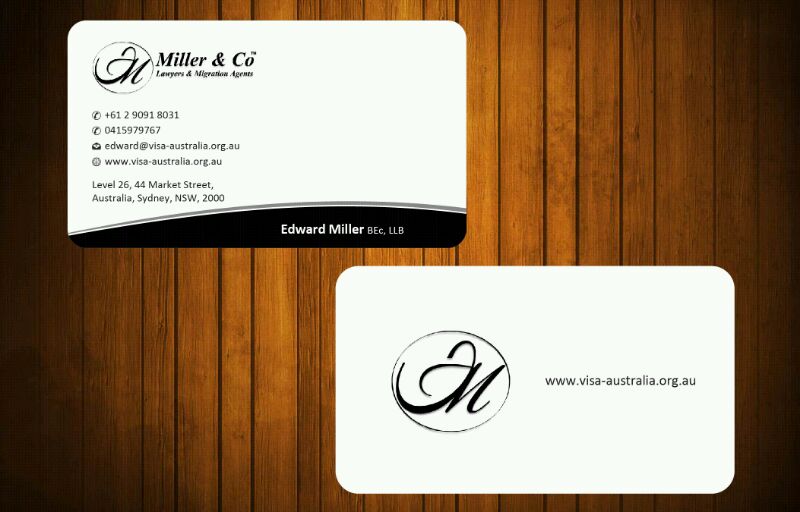 Business Card Design by Honneyjs for Miller& Co Lawyers & Migration Agents | Design #3996812