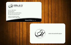 Business Card Design by Honneyjs for Miller& Co Lawyers & Migration Agents | Design: #3996812