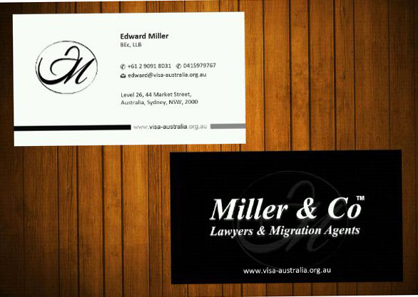 Business Card Design by Honneyjs for Miller& Co Lawyers & Migration Agents | Design #3996842