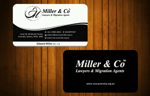 Visitenkarten-Design von Honneyjs für Miller& Co Lawyers & Migration Agents | Design: #3996866