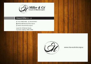 Visitenkarten-Design von Honneyjs für Miller& Co Lawyers & Migration Agents | Design: #3996878