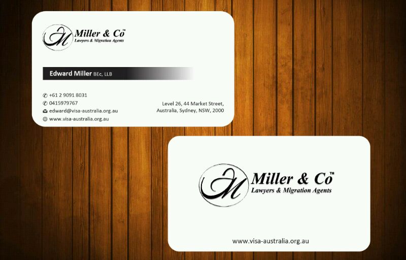 Business Card Design by Honneyjs for Miller& Co Lawyers & Migration Agents | Design #3996879
