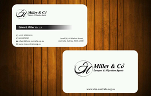 Visitenkarten-Design von Honneyjs für Miller& Co Lawyers & Migration Agents | Design: #3996879