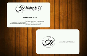 Visitenkarten-Design von Honneyjs für Miller& Co Lawyers & Migration Agents | Design: #3996882