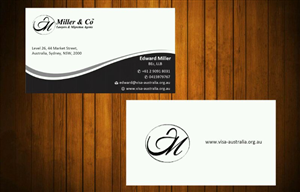 Visitenkarten-Design von Honneyjs für Miller& Co Lawyers & Migration Agents | Design: #3996893