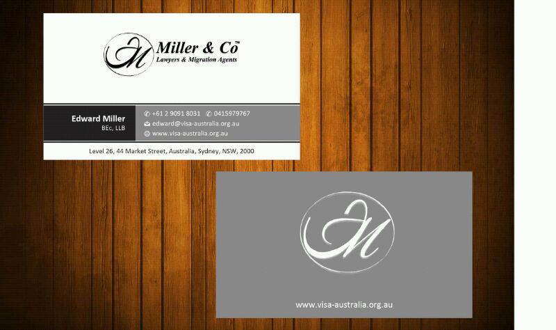 Business Card Design by Honneyjs for Miller& Co Lawyers & Migration Agents | Design #3996903