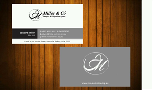 Visitenkarten-Design von Honneyjs für Miller& Co Lawyers & Migration Agents | Design: #3996903