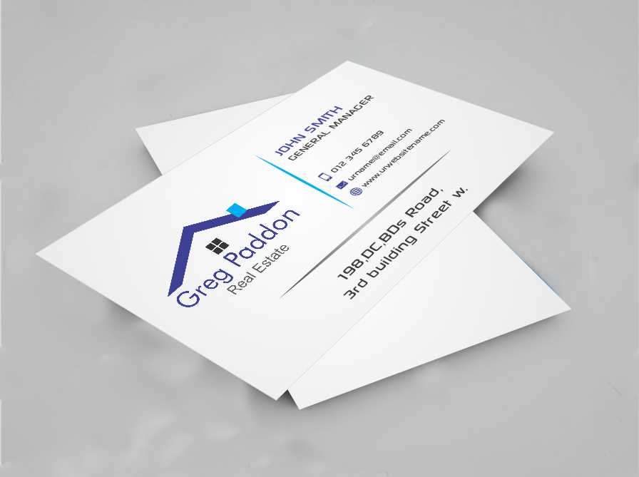 Diseño de Tarjeta de Presentación por AwsomeD para Greg Paddon Real Estate | Diseño #4000708