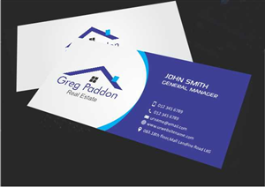 Diseño de Tarjeta de Presentación por AwsomeD para Greg Paddon Real Estate | Diseño: #4000718