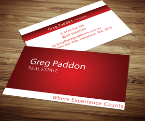 Diseño de Tarjeta de Presentación por ShantNiX para Greg Paddon Real Estate | Diseño: #4007756