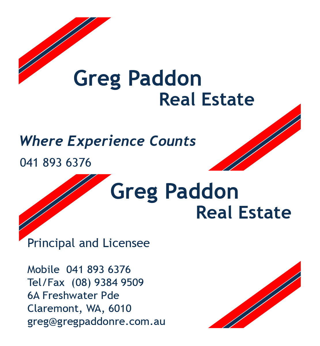 Business Card Design by katrinarogers for Greg Paddon Real Estate | Design #4015542