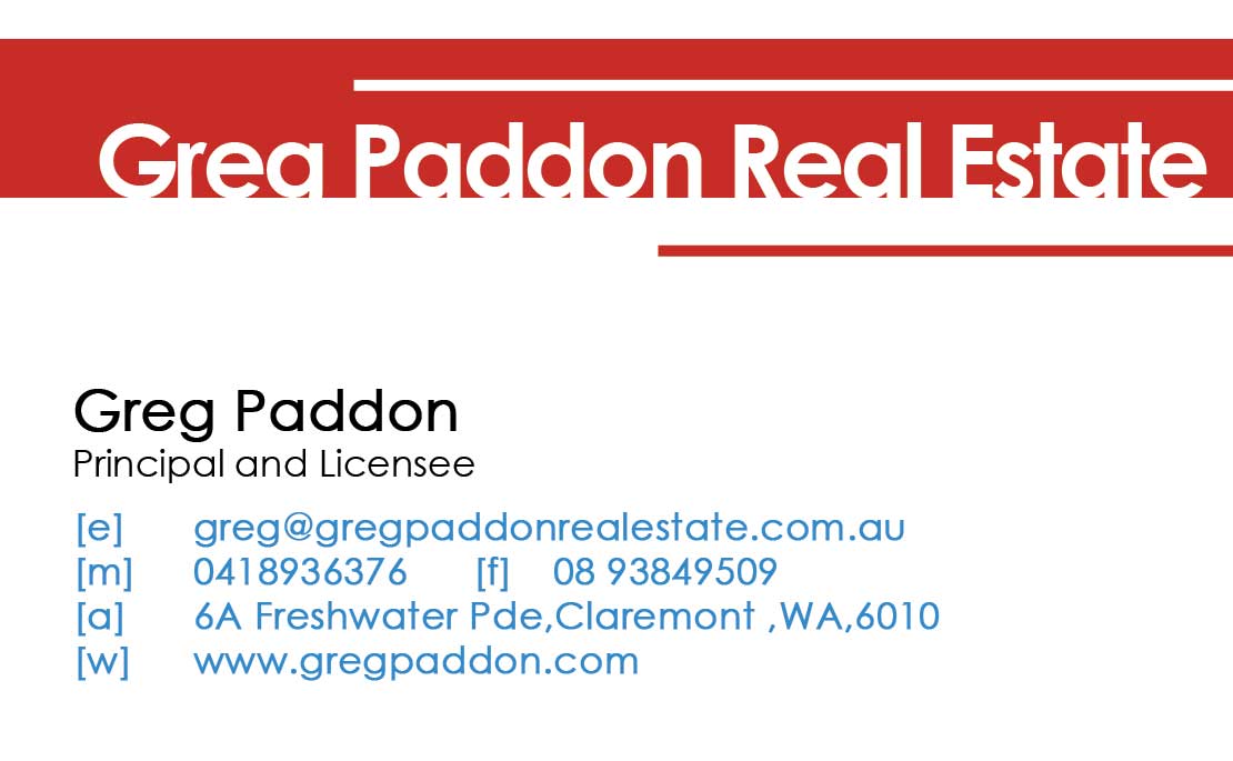 Business Card Design by carol.oh.ls for Greg Paddon Real Estate | Design #3988329