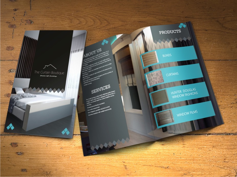 Boutique Catalogue Design For The Curtain Boutique By Hema Dhawan