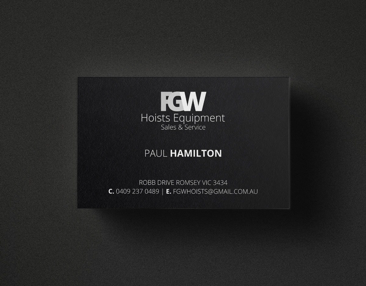 Visitenkarten-Design von stoodio.id für FGW Hoists | Design #3993263