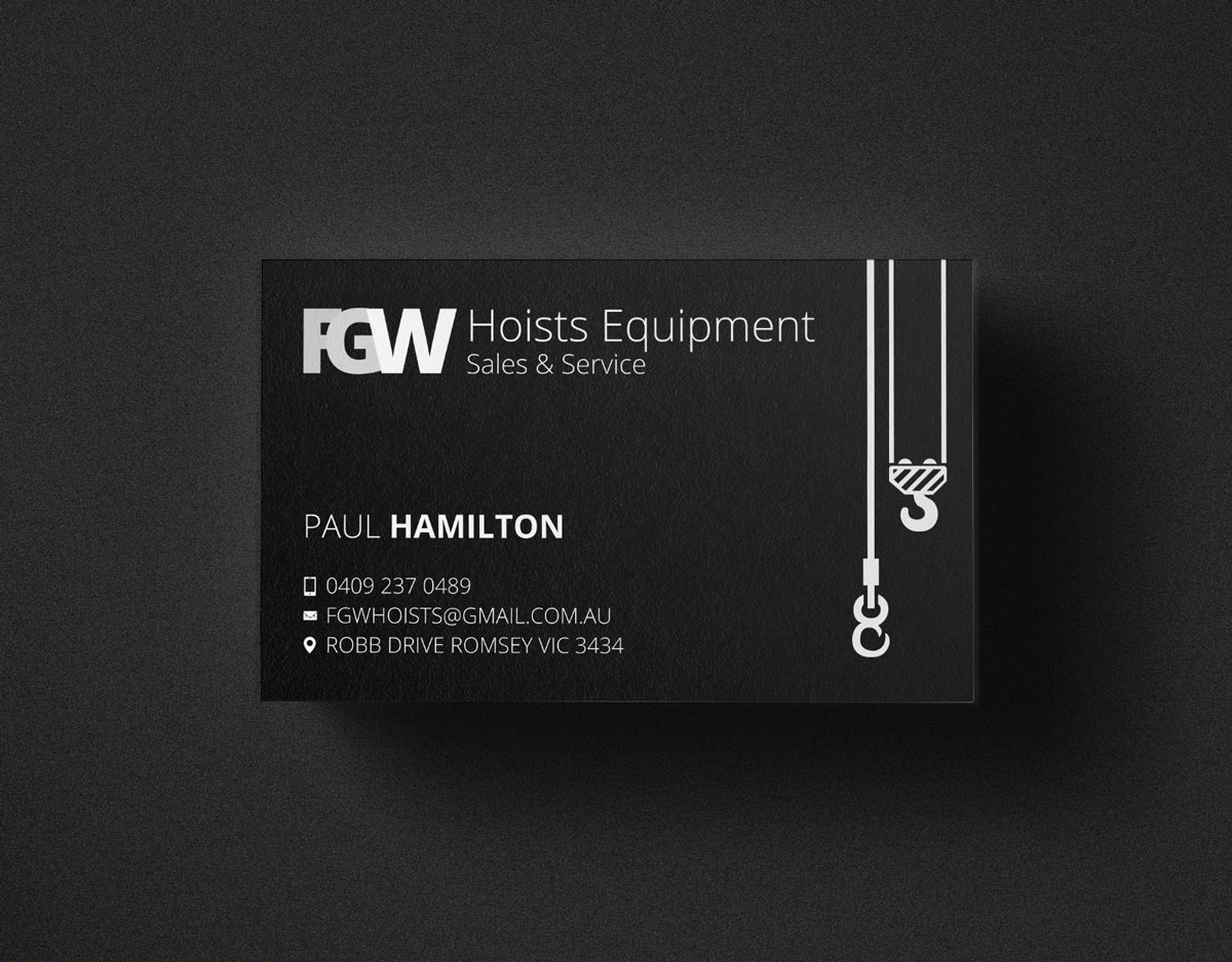 Business Card Design by stoodio.id for FGW Hoists | Design #3993391