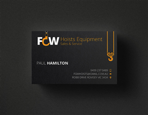 Business Card Design by stoodio.id for FGW Hoists | Design: #3993475