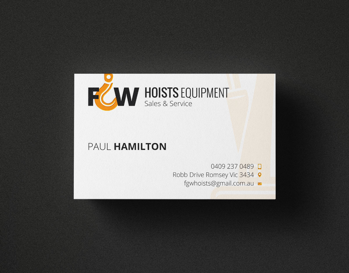 Business Card Design by stoodio.id for FGW Hoists | Design #3993774