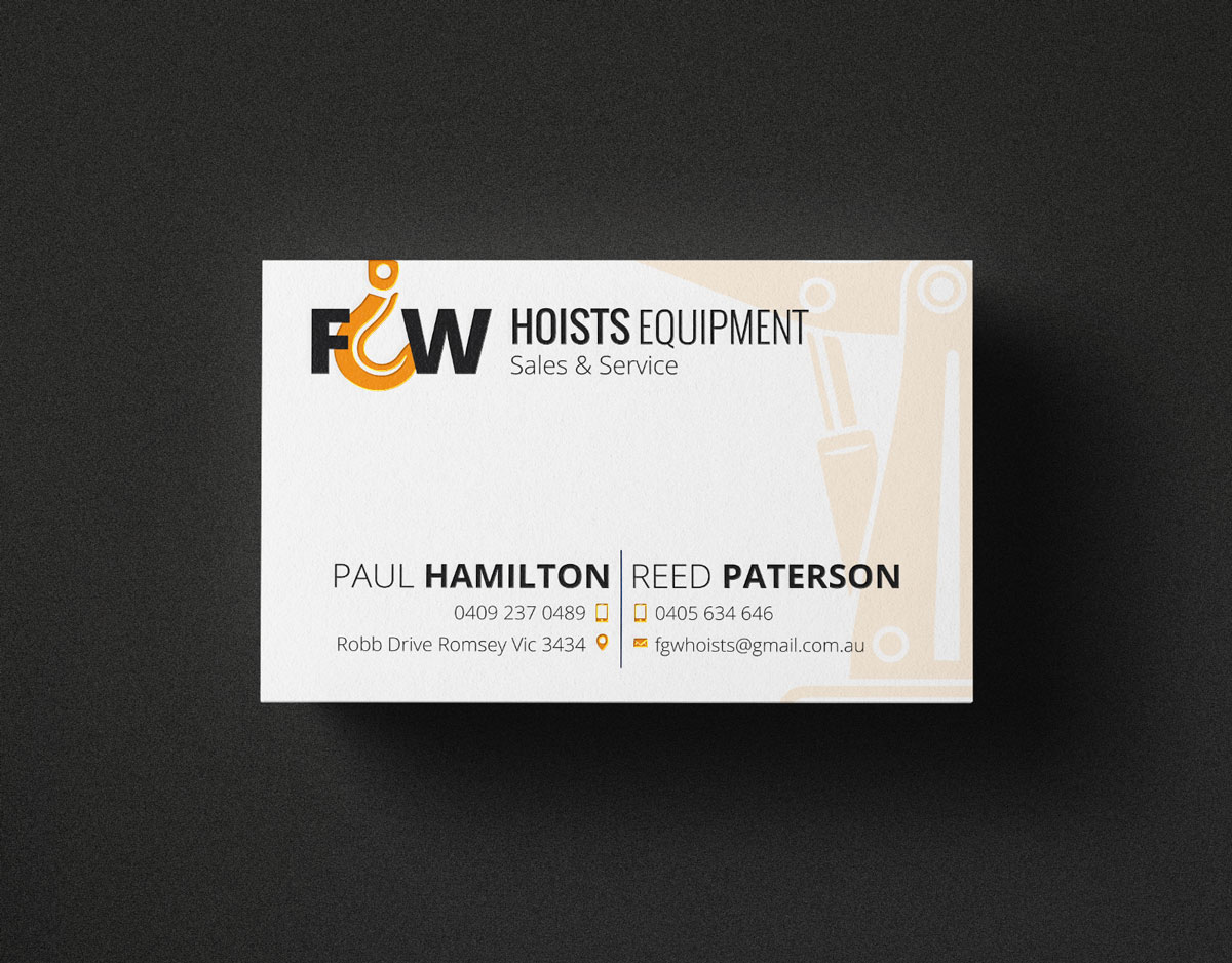 Business Card Design by stoodio.id for FGW Hoists | Design #3993776