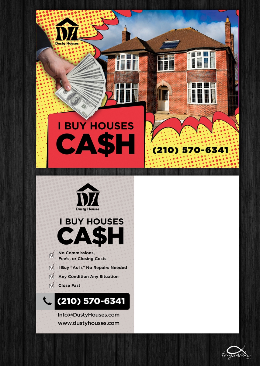 Postcard Design by tale026 for Dusty Houses | Design #4033527