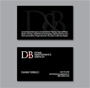 Business Card Design by romy for D&B HOME MAINTENANCE SERVICES | Design: #3993223