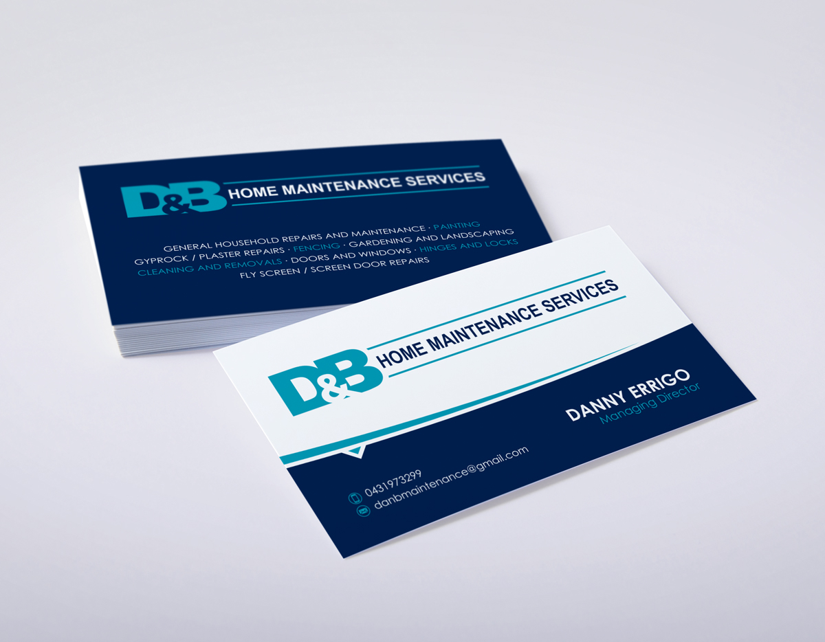 Business Card Design by logodentity for D&B HOME MAINTENANCE SERVICES | Design #3991112